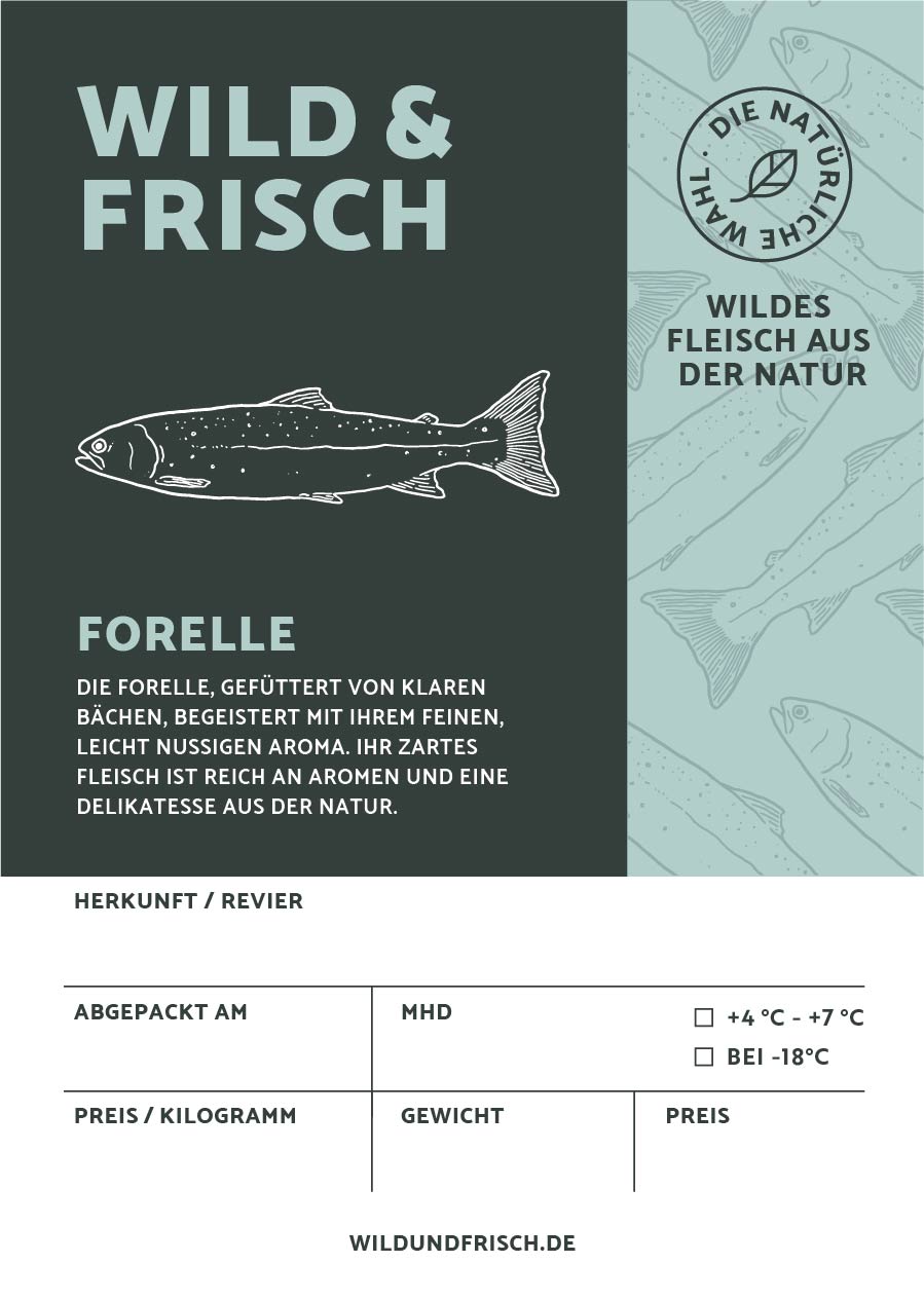 Premium Aufkleber Forelle