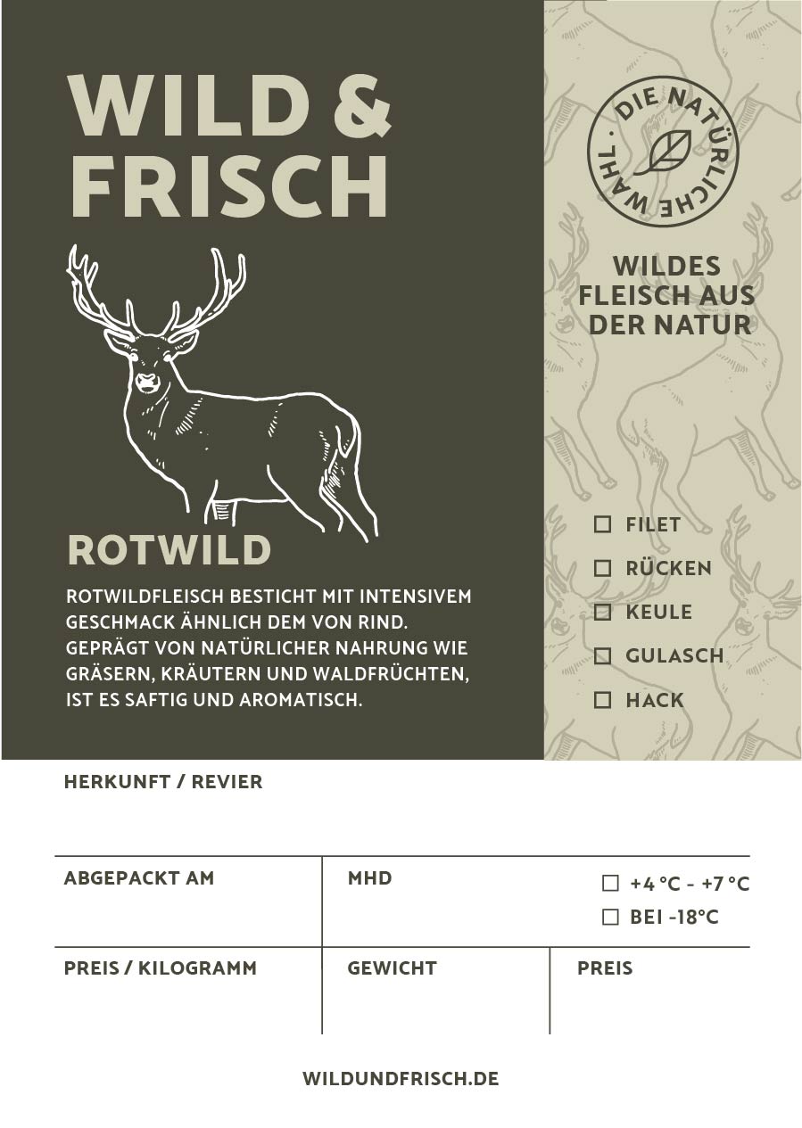 Premium Aufkleber Rotwild