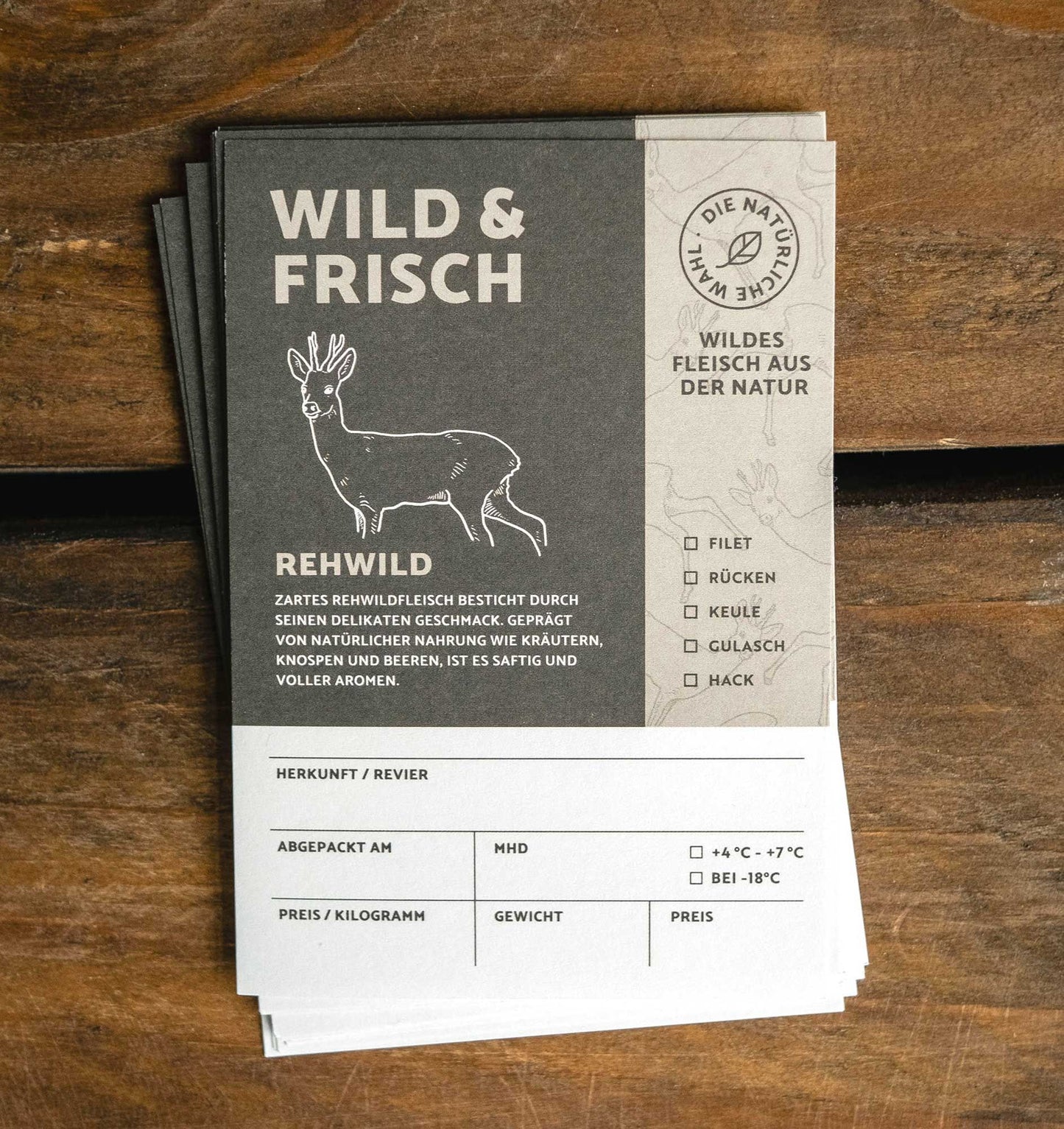 Premium Aufkleber Rehwild