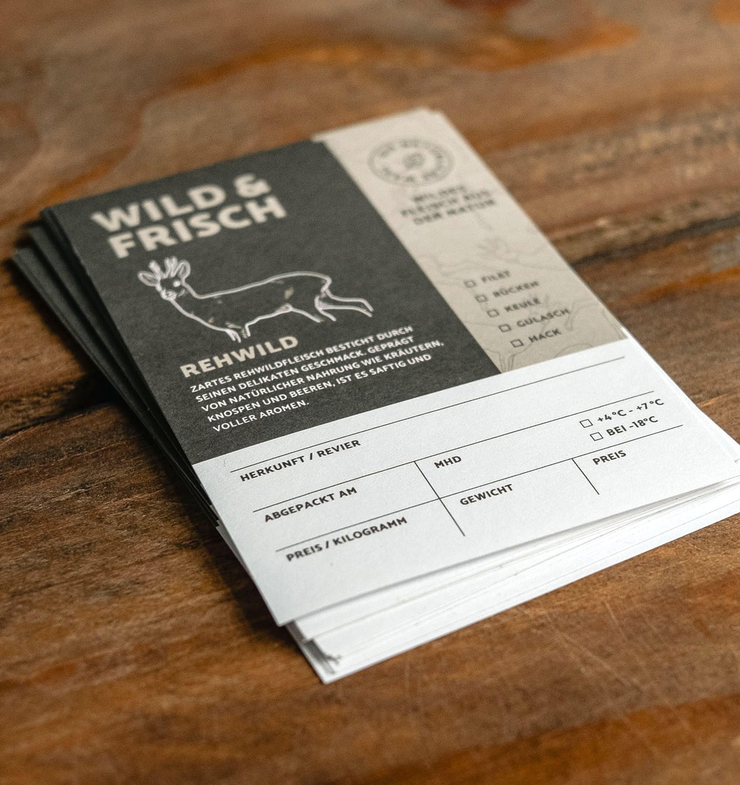 Premium Aufkleber Rehwild